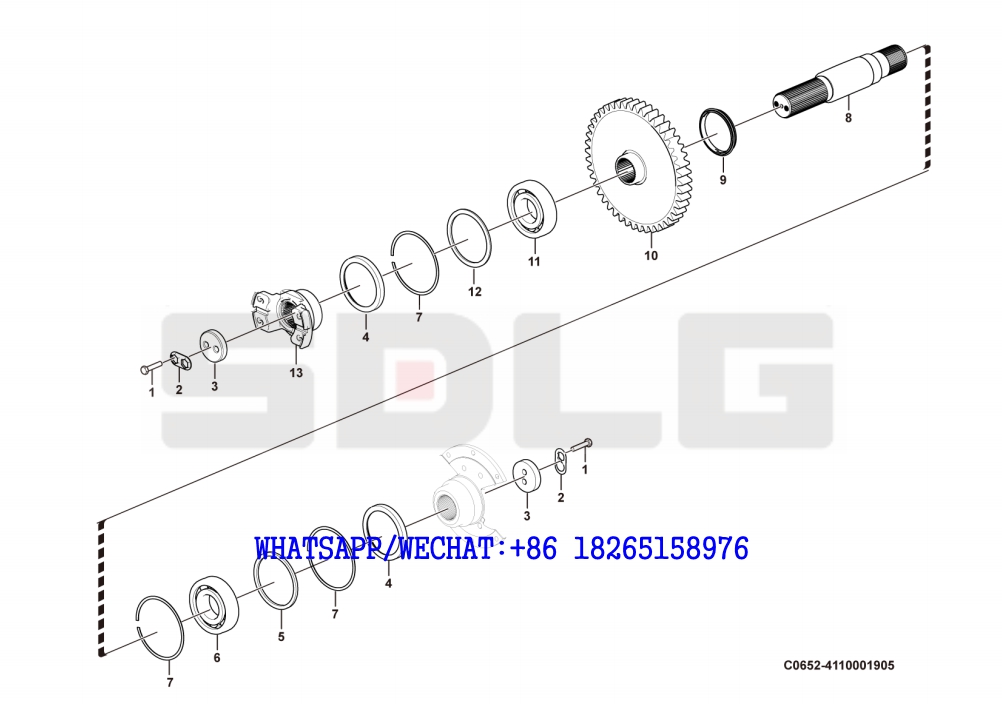 26 SDLG G9190 MOTOR GRADER 4644103 Output part C0652-4110001905