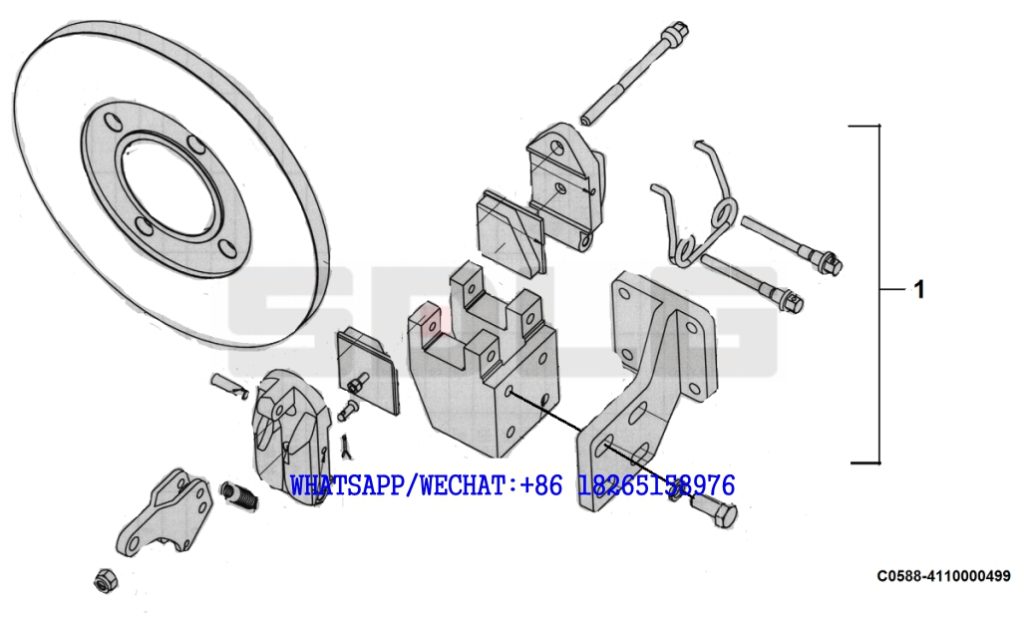 26 SDLG LG933 WHEEL LOADER WITH YUCHAI ENGINE (370804) Hand brake assembly C0588-4110000499