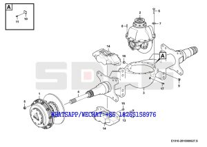 26 SDLG RS8140 ROAD ROLLER Rear axle E1010-2810000627