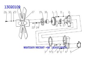 26 WEICHAI TD226B DIESEL ENGINE ADAPTER ASSEMBLY 13020109