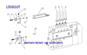 26 WEICHAI TD226B DIESEL ENGINE HIGH PRESSURE PIPE ASSEMBLY 13020107