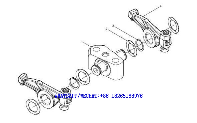 27 WEICHAI WP6G125E202 DHB06G0200 DIESEL ENGINE 13037828+001 Rocker arm stand assembly A124-4110000846