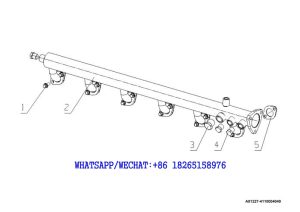 27 YUCHAI YC6J125-T302 (J8N0L4) DIESEL ENGINE Water pipe assembly A01227-4110004049