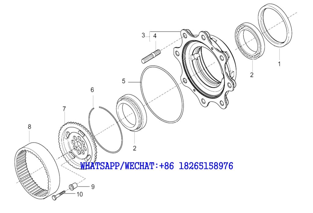 28 SDLG B877 BACKHOE LOADER PARTS CATALOG Wheel hub E9-4110001922