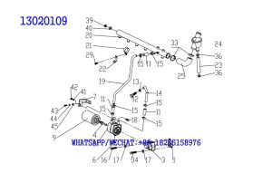 28 WEICHAI TD226B DIESEL ENGINE INDUCTION、EXHAUST SYSTEM 13020109 -2