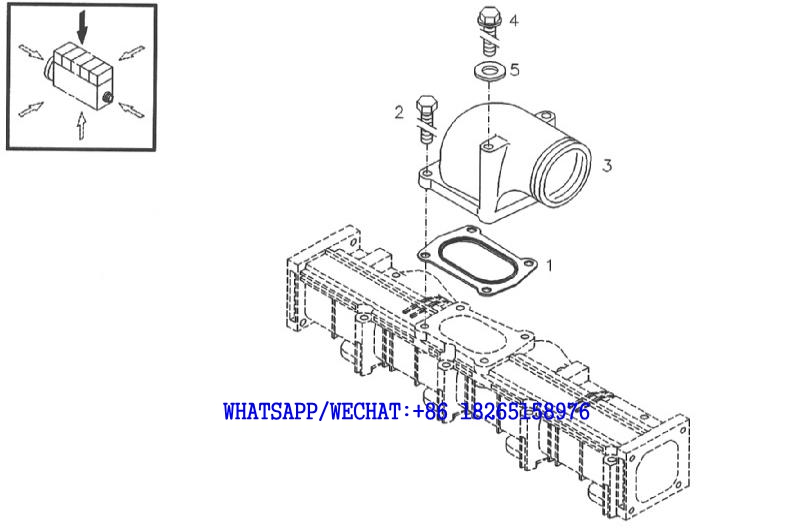 29 DACHAI DEUTZ BF6M1013 DIESEL ENGINE AIR ELBOW