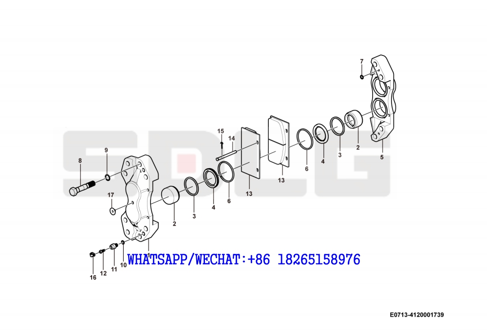 29 SDLG LG936 WHEEL LOADER (371104) Break caliper E0713-4120001739