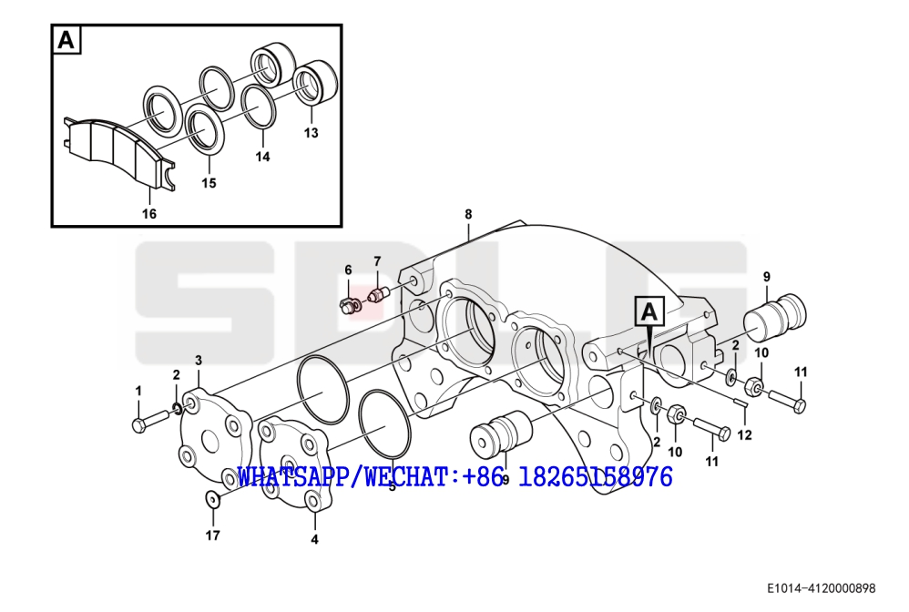 29 SDLG RS8140 ROAD ROLLER Break caliper Left E1014-4120000898