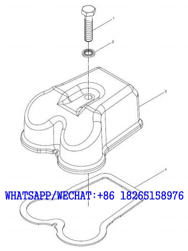 29 WEICHAI WP6G125E202 DHB06G0200 DIESEL ENGINE Cylinder head cover group A113-4110001949