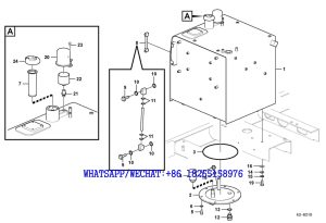 3 SDLG LG6225E HYDRAULIC EXCAVATOR Fuel tank with fitting parts A3-6210