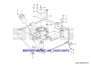 3 SDLG LG936 WHEEL LOADER Fuel tank -2 A0201-2902001832