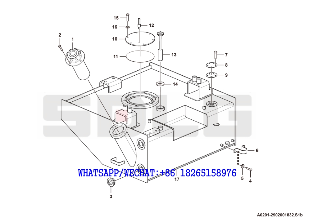 3 SDLG LG936 WHEEL LOADER Fuel tank -2 A0201-2902001832