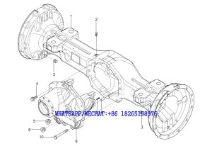 30 SDLG B877 BACKHOE LOADER PARTS CATALOG Axle housing E11-4110001923