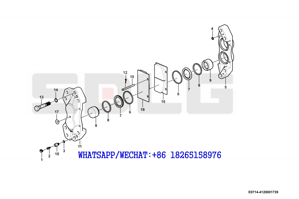 30 SDLG LG936 WHEEL LOADER (371328) Break caliper E0714-4120001739