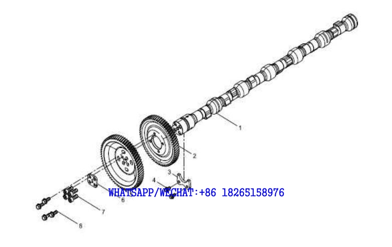 30 WEICHAI WP6G125E202 DHB06G0200 DIESEL ENGINE Camshaft assembly A127-4110000846