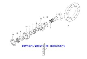 31 SDLG B877 BACKHOE LOADER PARTS CATALOG Bevel gear set E12-4110001923