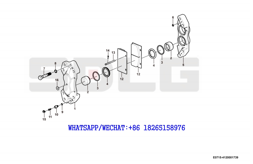 31 SDLG LG936 WHEEL LOADER (360301) Break caliper E0715-4120001739