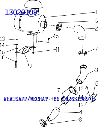 31 WEICHAI TD226B DIESEL ENGINE AIR FILTER ASSEMBLY 13020109