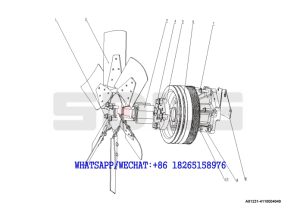 31 YUCHAI YC6J125-T302 (J8N0L4) DIESEL ENGINE Radiator fan assembly A01231-4110004049