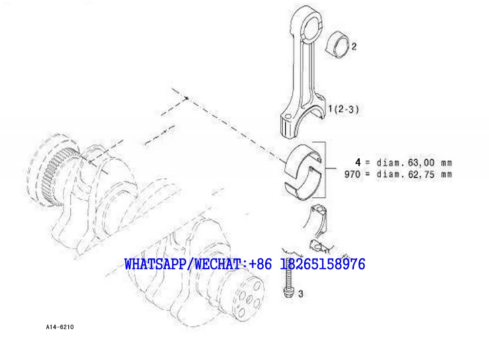 32 SDLG LG6225E HYDRAULIC EXCAVATOR Connecting rod A14-6210