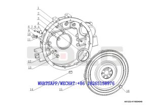 32 YUCHAI YC6J125-T302 (J8N0L4) DIESEL ENGINE Flywheel assembly A01232-4110004049