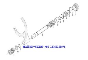 33 SDLG B877 BACKHOE LOADER PARTS CATALOG Differential locking E14-4110001923