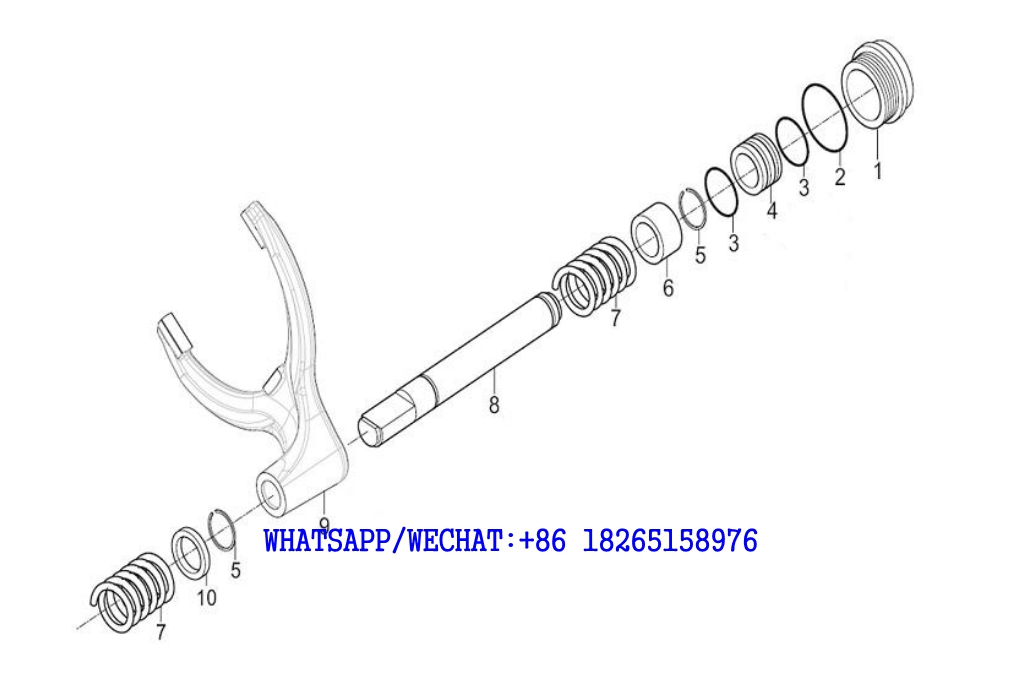 33 SDLG B877 BACKHOE LOADER PARTS CATALOG Differential locking E14-4110001923