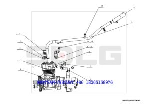 33 YUCHAI YC6J125-T302 (J8N0L4) DIESEL ENGINE Air compussor assembly A01233-4110004049