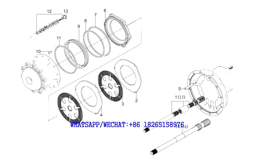 34 SDLG B877 BACKHOE LOADER PARTS CATALOG Brakes E15-4110001923