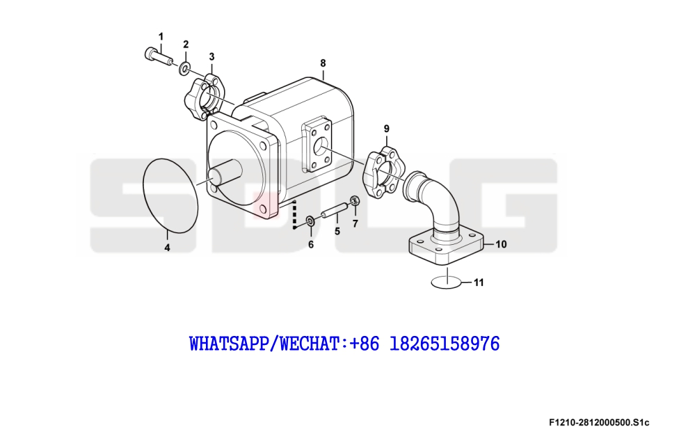 34 SDLG RS8140 ROAD ROLLER Gear pump F1210-2812000500