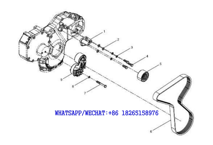 34 WEICHAI WP6G125E202 DHB06G0200 DIESEL ENGINE Tensioner and belt group A115-4110001949