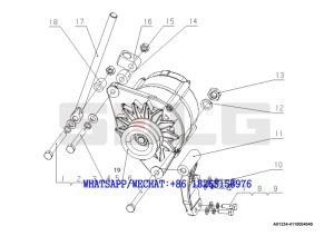 34 YUCHAI YC6J125-T302 (J8N0L4) DIESEL ENGINE Alternator assembly A01234-4110004049