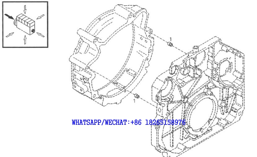 35 DACHAI DEUTZ BF6M1013 DIESEL ENGINE CONNECTION HOUSING -2