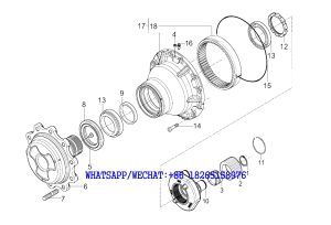 35 SDLG B877 BACKHOE LOADER PARTS CATALOG Wheel hub and final reduction E16-4110001923