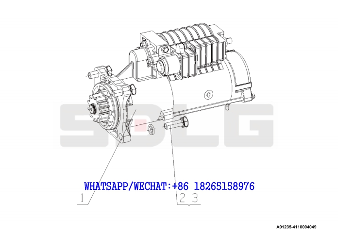 35 YUCHAI YC6J125-T302 (J8N0L4) DIESEL ENGINE Starter motor A01235-4110004049