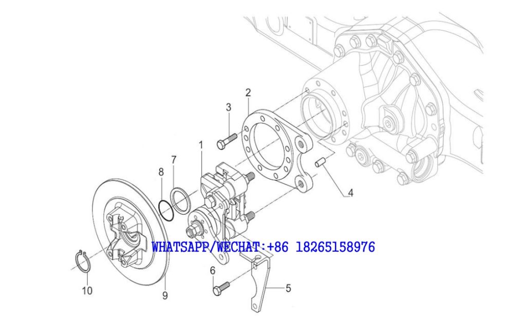 36 SDLG B877 BACKHOE LOADER PARTS CATALOG Brake caliper E17-4110001923