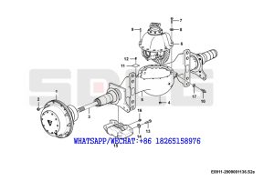 36 SDLG LG936 WHEEL LOADER A16-1 Rear axle E0911-2909001136