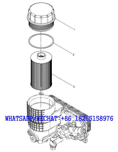 36 WEICHAI WP6G125E202 DHB06G0200 DIESEL ENGINE 13054165 Oil cooler assembly A117-4110001949