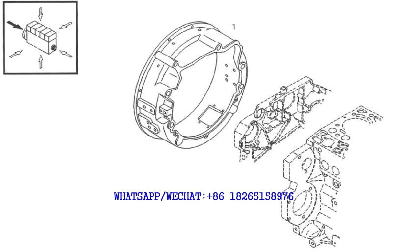 37 DACHAI DEUTZ BF6M1013 DIESEL ENGINE CONNECTION HOUSING -4