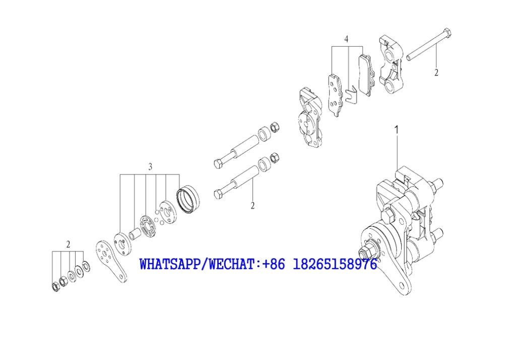 37 SDLG B877 BACKHOE LOADER PARTS CATALOG Brake caliper -1 E18-4110001923