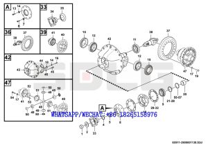 37 SDLG LG936 WHEEL LOADER Rear final drive assembly E0911-2909001138