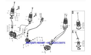 38 SDLG B877 BACKHOE LOADER PARTS CATALOG Hydraulic control assembly F1-2612000472- 1