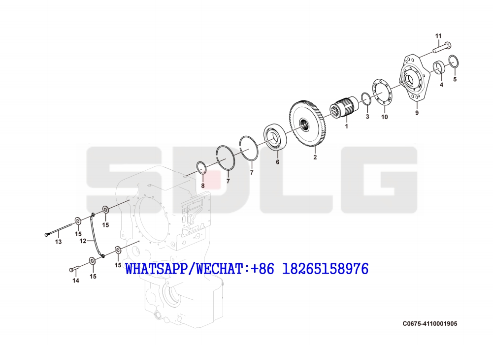 38 SDLG G9190 MOTOR GRADER 4644155 Power take-off component C0675-4110001905