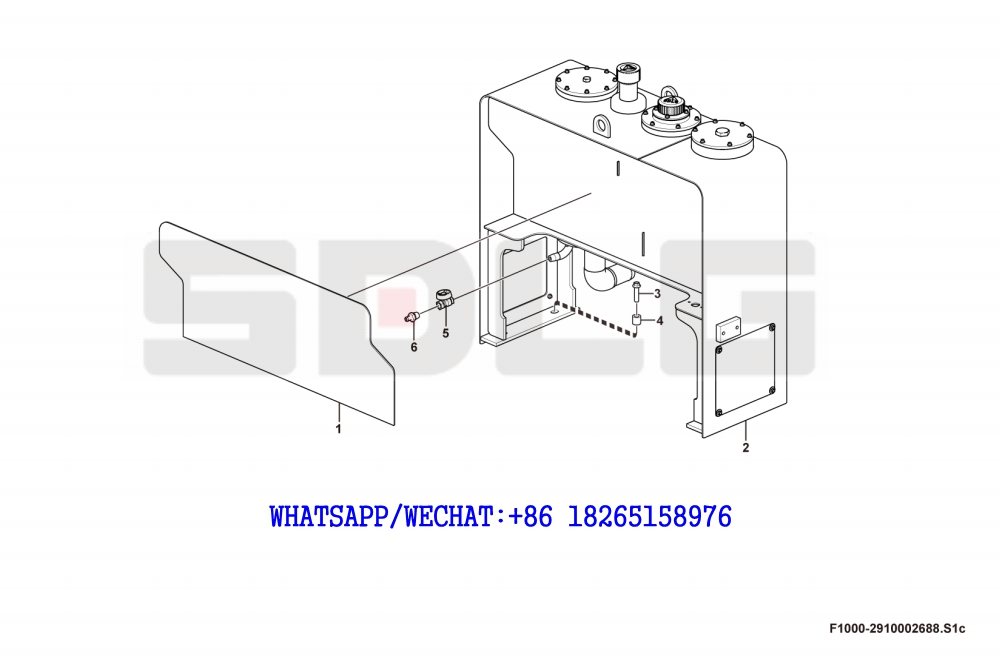 38 SDLG LG936 WHEEL LOADER Hydraulic fluid tank system F1000-2910002688