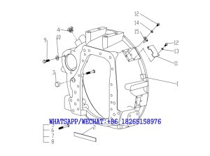 39 WEICHAI TD226B DIESEL ENGINE FLYWHEEL HOUSING ASSEMBLY