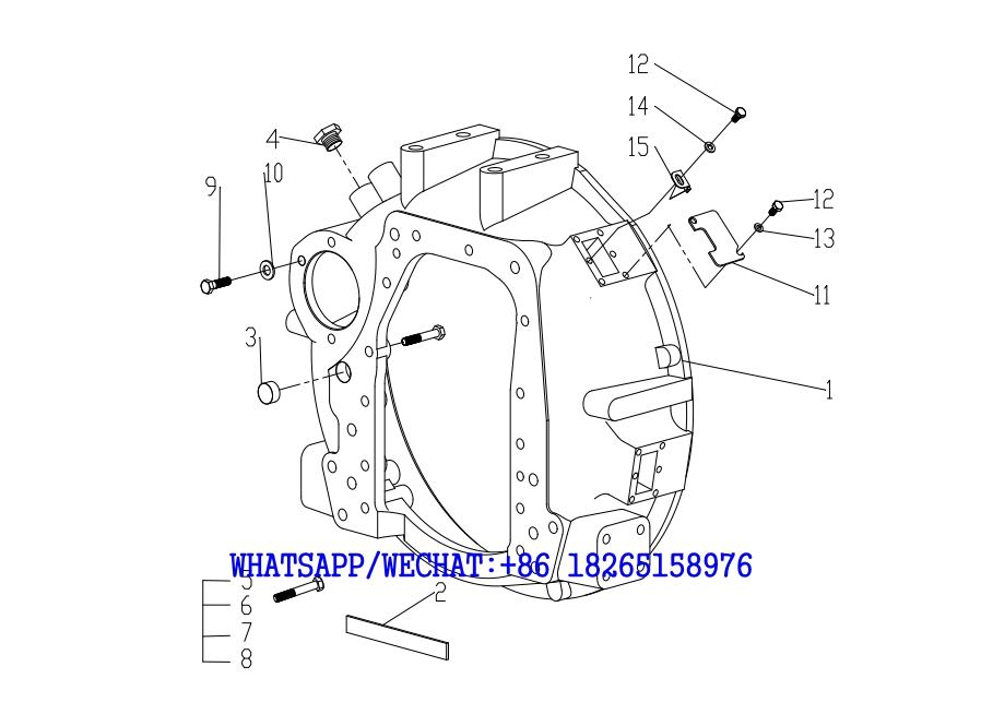 39 WEICHAI TD226B DIESEL ENGINE FLYWHEEL HOUSING ASSEMBLY