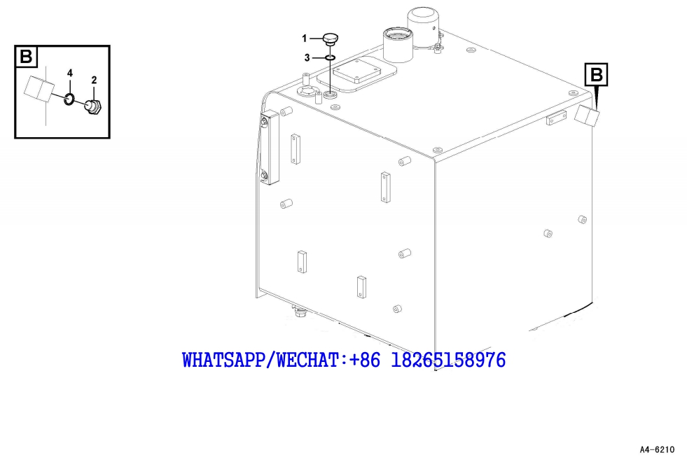 4 SDLG LG6225E HYDRAULIC EXCAVATOR Fuel filling pump with assembling details A4-6210