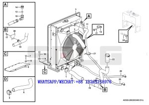 4 SDLG LG936 WHEEL LOADER Radiator A0300-2903003493