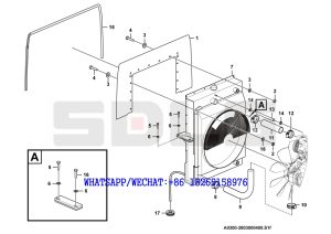 4 SDLG RS8140 ROAD ROLLER Cooling system A0300-2803000400