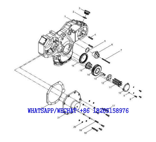 4 WEICHAI WP6G125E202 DHB06G0200 DIESEL ENGINE 13057468 Timing gear cover group A104-4110001949